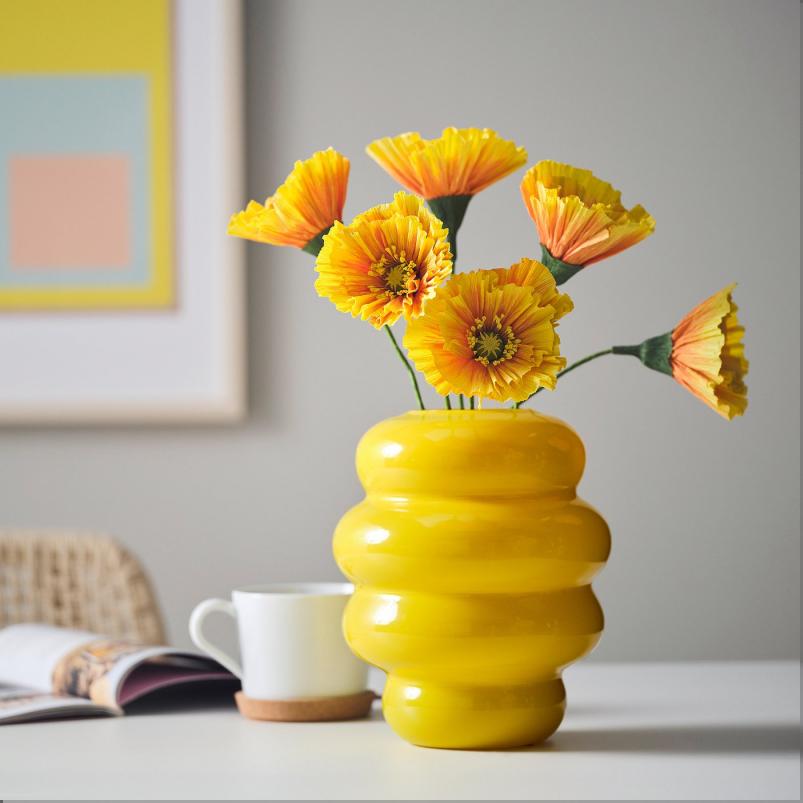 GULDSPETT グルドスペット 造花 - 紙/Poppy オレンジ 40cm