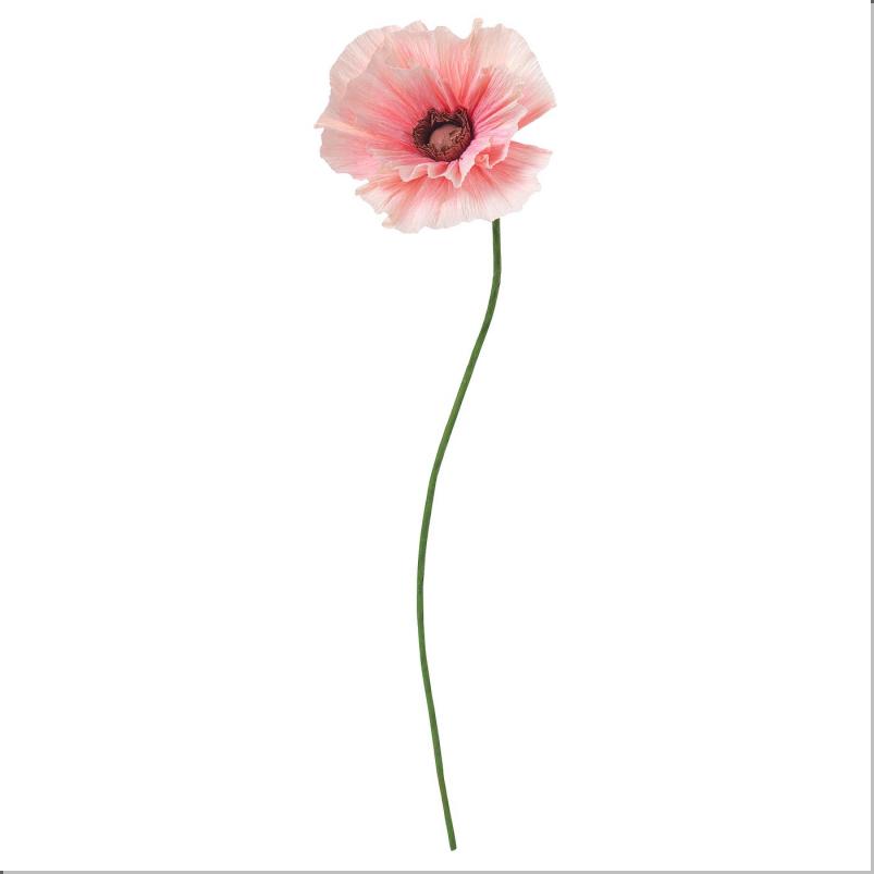 GULDSPETT グルドスペット 造花 - 紙/Poppy ピンク 40cm