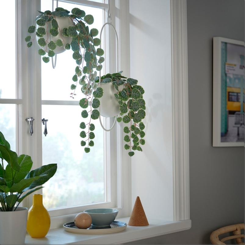 FEJKA フェイカ 人工観葉植物 - 室内/屋外用 つり下げ型/ハートカズラ 9cm