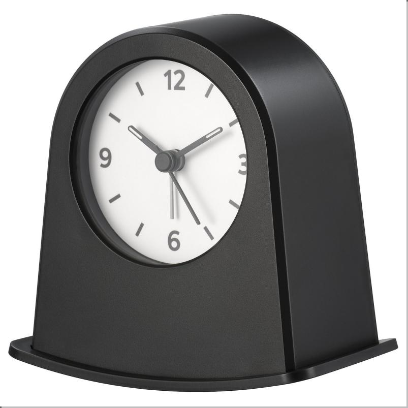 KARRSANGARE シェルソンガレ 目覚まし時計 - ブラック 11x7x11cm