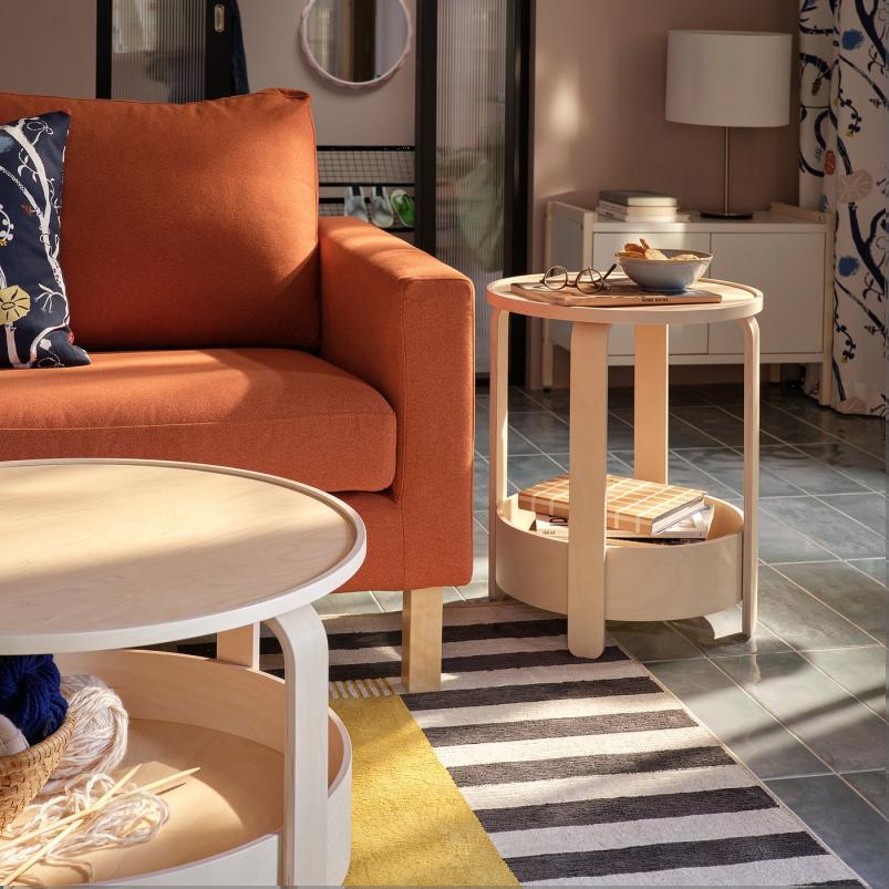 BORGEBY ボルゲビー サイドテーブル - バーチ材突き板 46cm