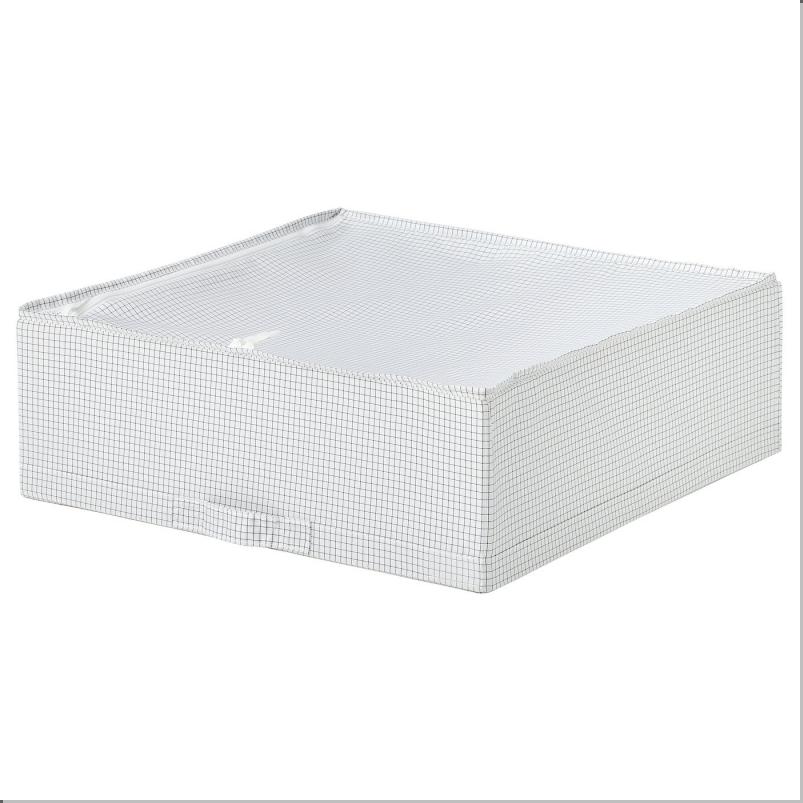 STUK ストゥーク 収納ケース - ホワイト/ブラック 51x51x18 cm