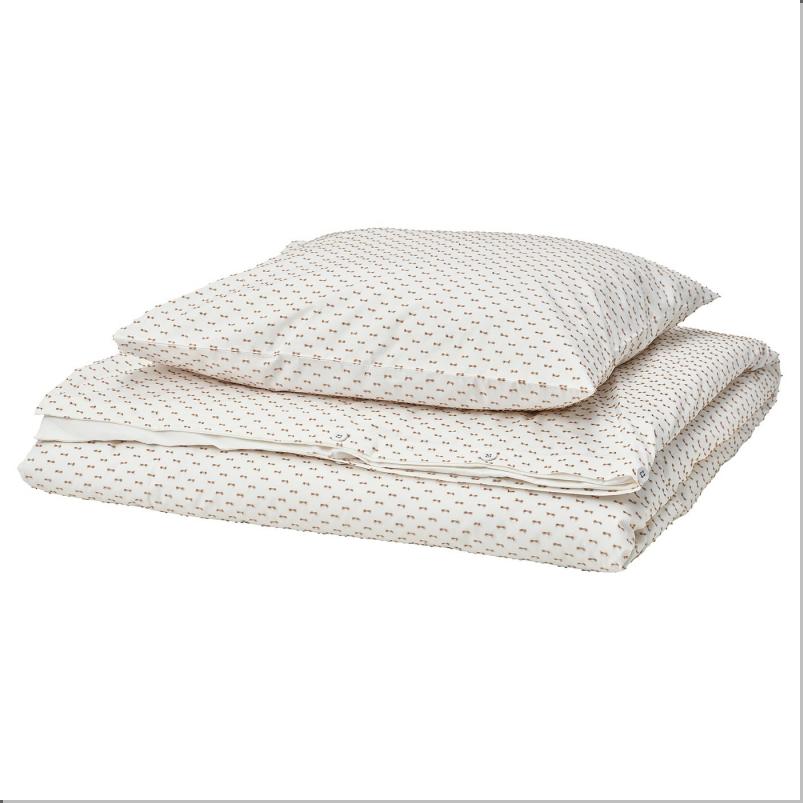 BANDKNIPPE バンドクニッペ 掛け布団カバー＆枕カバー - ホワイト/ベージュ 150x200/50x60cm