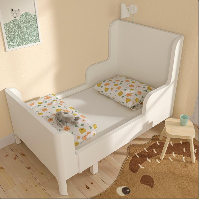 BARNDROM バーンドローム ボックスシーツ 伸長式ベッド用 - ホワイト 80x130cm