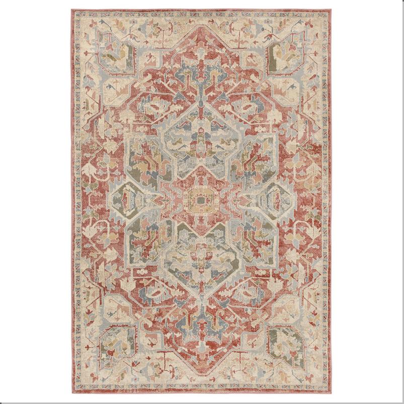 JARNVAG ヤーンヴェグ ラグ パイル短 - 飾り模様 ピンク/ベージュ 133x195cm