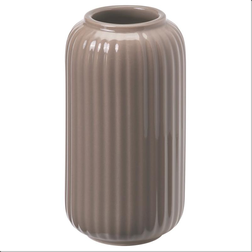 STILREN スティルレーン 花瓶 - ダークグレーベージュ 12cm