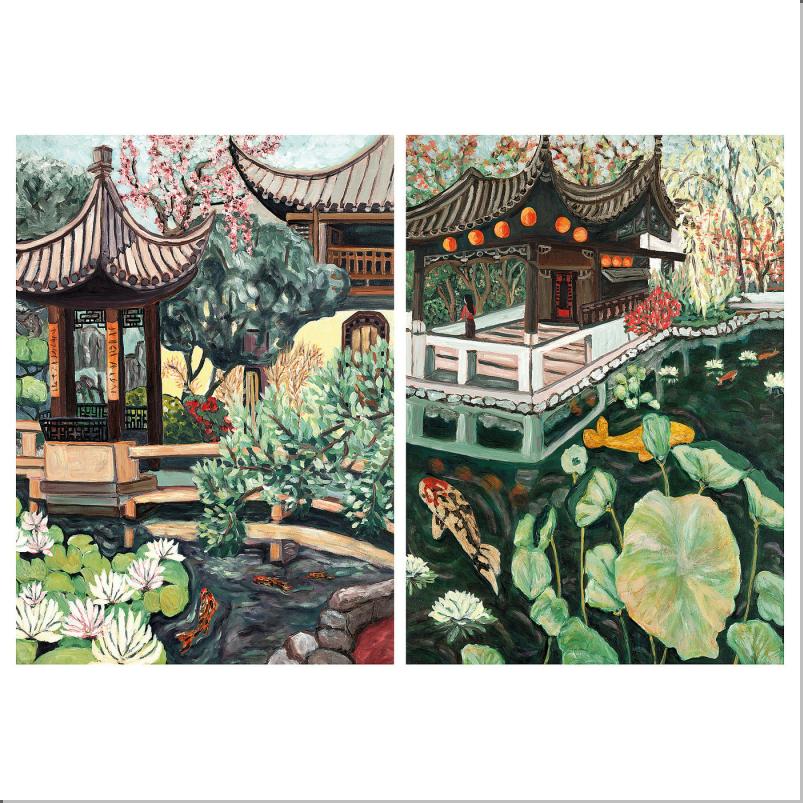 PJATTERYD プィエッテリード アート - 上品なガゼボ 50x70cm