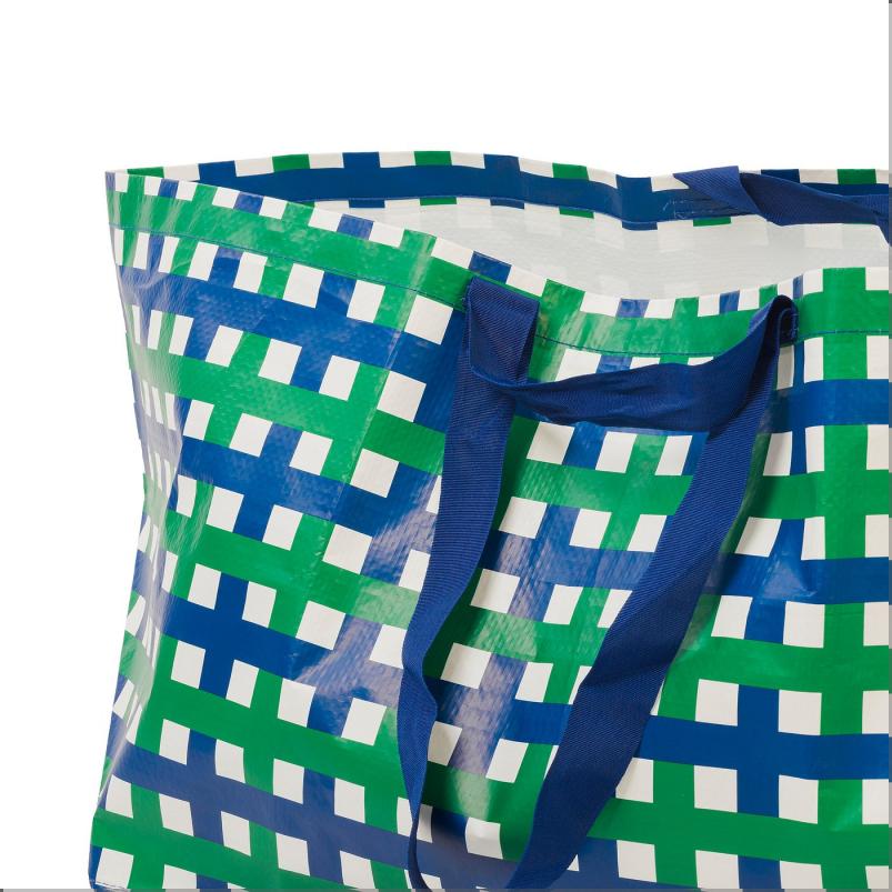 VINTERFINT ヴィンテルフィント キャリーバッグ L - グリーン ブルー/チェック 57x37x39cm/71L