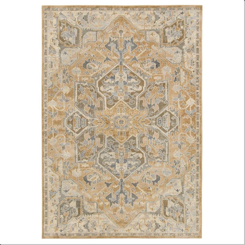 JARNVAG ヤーンヴェグ ラグ パイル短 - 飾り模様 ベージュ/ダークベージュ 133x195cm