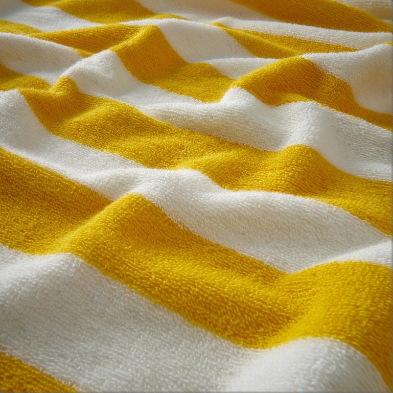 SLÅNHÖSTMAL スローンホストマル バスタオル - ホワイト/イエロー ストライプ 70x140 cm