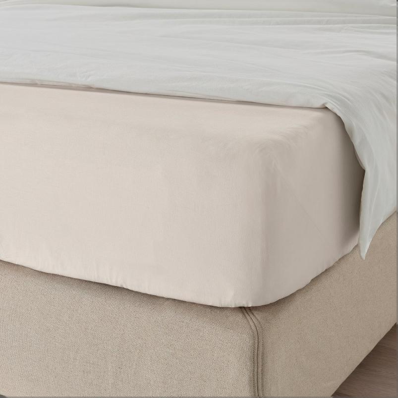 DVALA ドヴァーラ ボックスシーツ - ベージュ 80x200cm