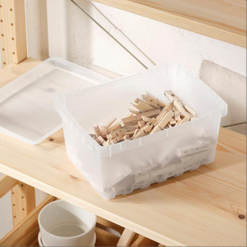 UPPSNOFSAD ウップスノフサド ふた - 透明ホワイト 25x17cm