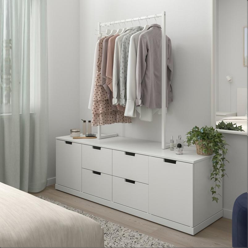 NORDLI ノールドリ チェスト（引き出し×6） - ホワイト 160x169cm
