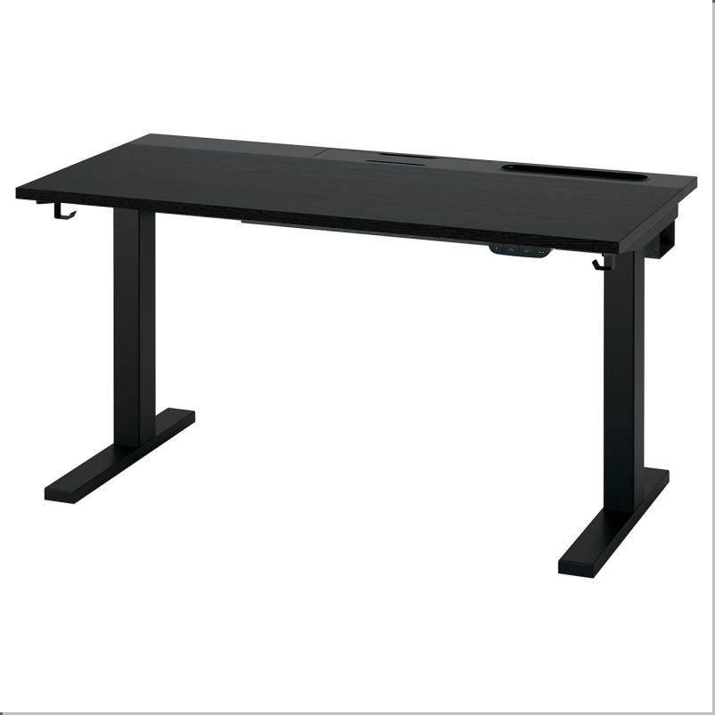 MITTZON ミッツォーン デスク 昇降式 - 100V ブラックステインアッシュ材突き板/ブラック 120x60cm