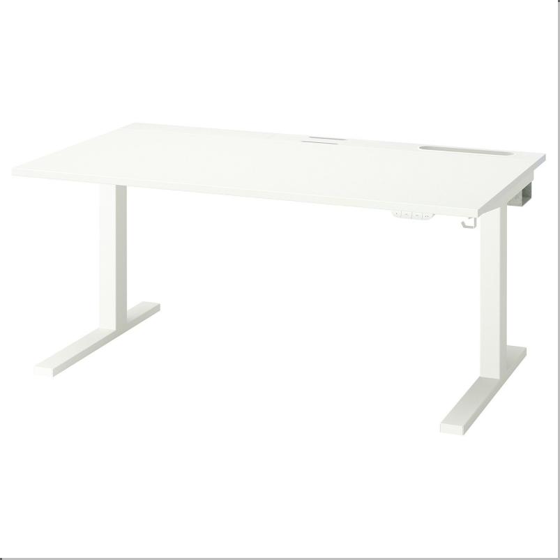 MITTZON ミッツォーン デスク 昇降式 - 100V ホワイト 140x80cm