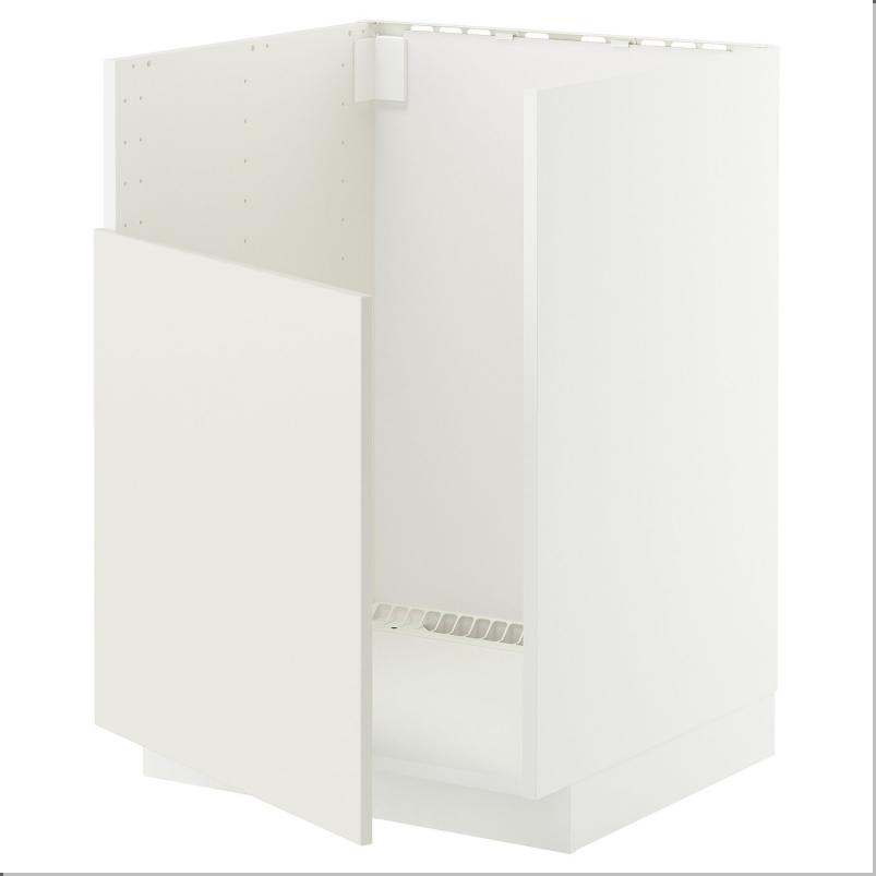 METOD メトード ベースキャビネット TALLSJON/タルショーン シンク用 - ホワイト/ヴェッディンゲ ホワイト 60x60x80cm