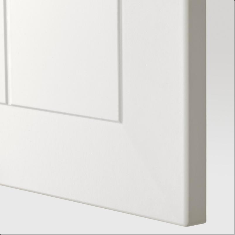 METOD メトード コーナーベースキャビネット 棚板付き - ホワイト/ステーンスンド ホワイト 88x88x80cm