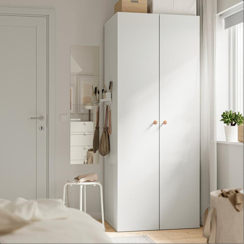 LASTARE ラスタレ ワードローブコンビネーション - ホワイト 80x62x200cm