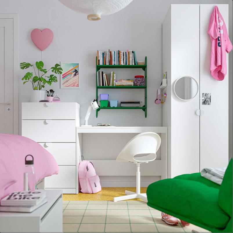 LASTARE ラスタレ 収納コンビネーション - ホワイト/テーブル/ 220x62x200cm