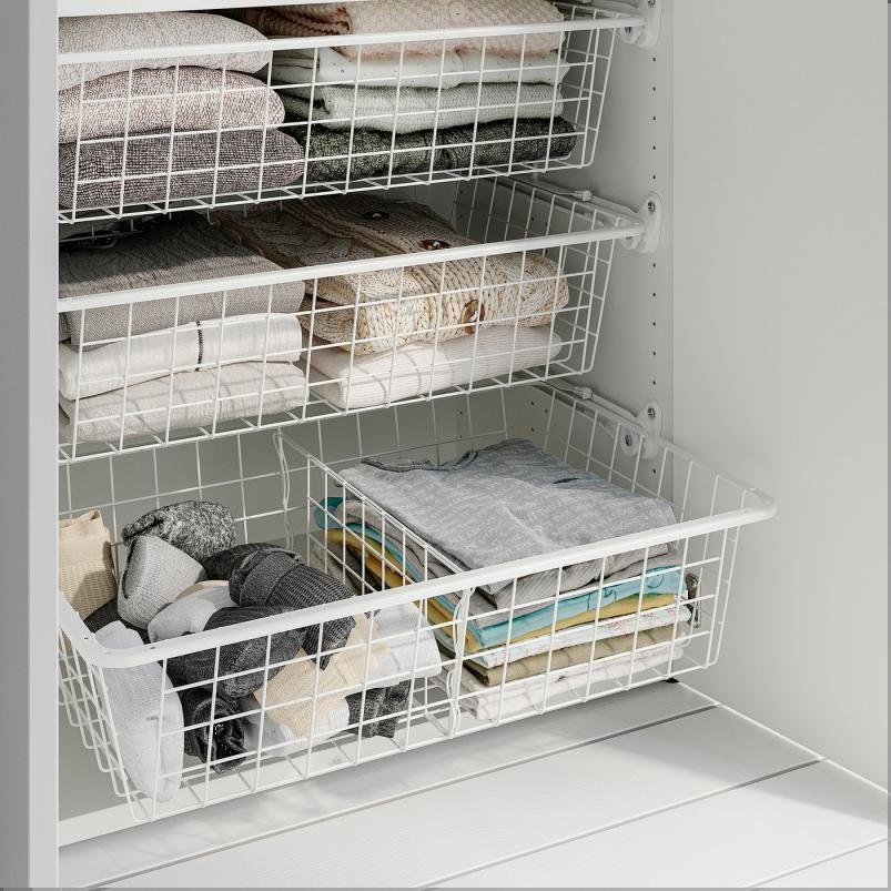 ALTARLIDEN アールタルリデン ワイヤーバスケット 引き出しレール付き - ホワイト 60x42cm