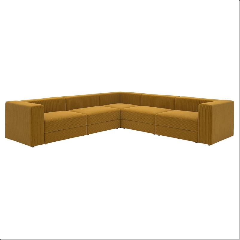 JATTEBO イェッテボ 6人掛けモジュールコーナーソファ - サムサーラ イエローブラウン