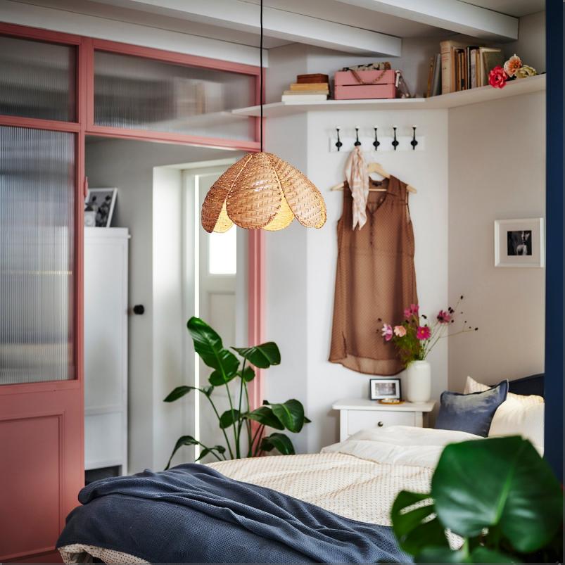 SANDKORN サンドコルン / HAVSDJUP ハーヴスユープ ペンダントランプ - ハンドメイド 籐/ブラック 45cm