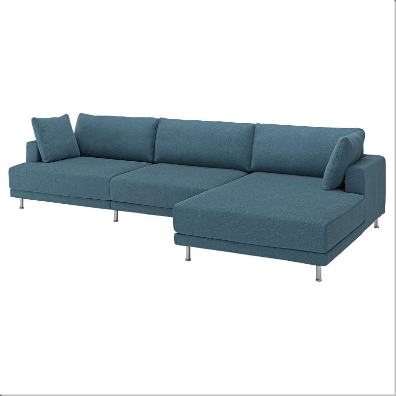 UPPAKRA ウッポークラ 4.5人掛けモジュールソファ - 寝椅子付き 右/アクスヴァラ ダークグレーブルー