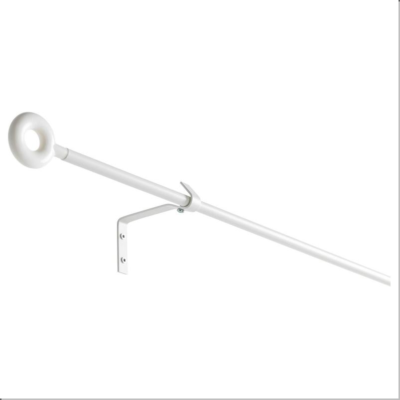 IRJA イリア カーテンポールセット - ホワイト 140cm