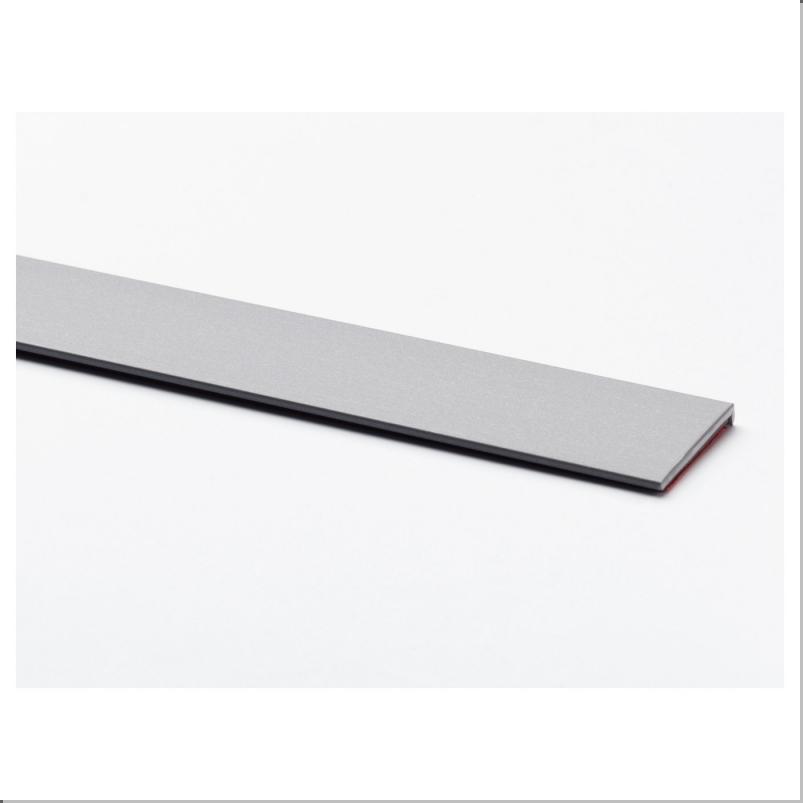 FORBATTRA フォルベットラ カバーストリップ＆固定具 - ステンレスカラー 59.7x2.2cm
