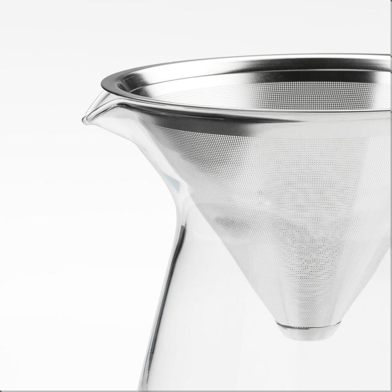 HOGMODIG ホーグモーディグ コーヒーメーカー ドリップコーヒー用 - クリアガラス/ステンレススチール 0.6L