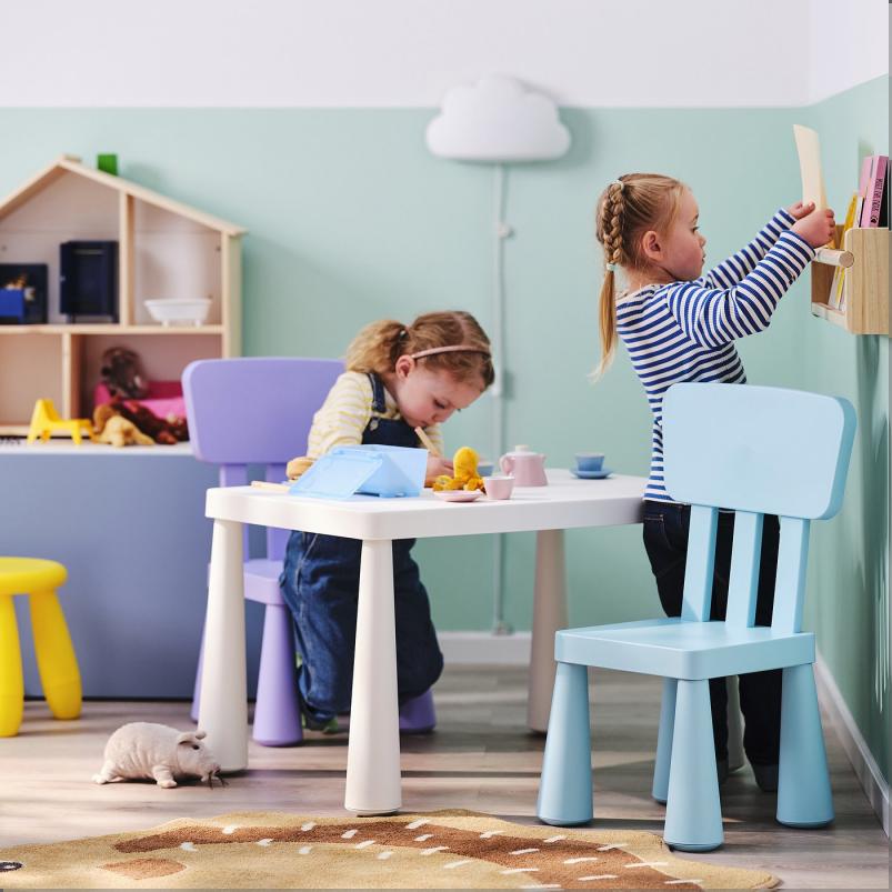MAMMUT マンムット 子ども用テーブル - 室内/屋外用 ホワイト 77x55cm