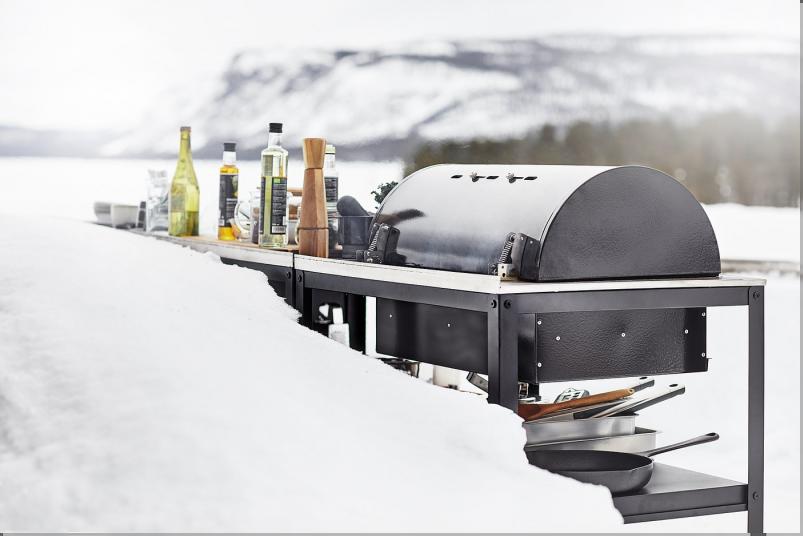 GRILLSKAR グリルシェール 炭火焼きバーベキューグリル - ブラック/ステンレススチール 屋外用 86x61cm