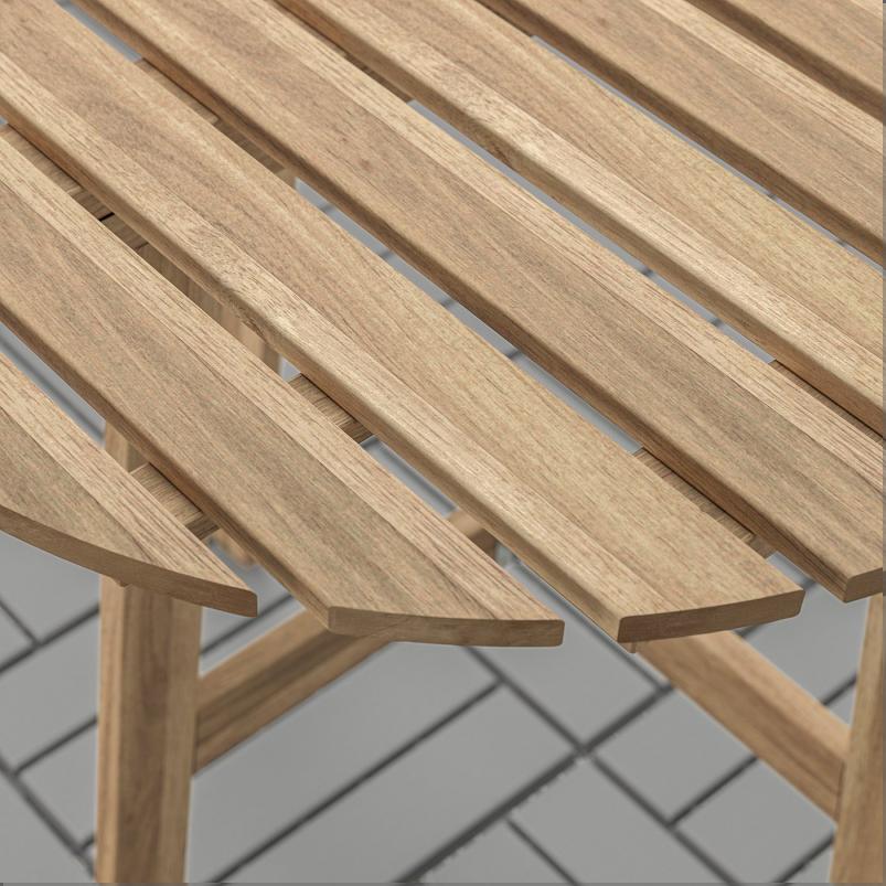 ASKHOLMEN アスクホルメン テーブル 壁取り付け式 - アカシア材 70x44cm
