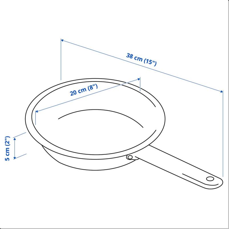 IKEA 365+ フライパン - ステンレススチール/こびりつき防止加工 20cm