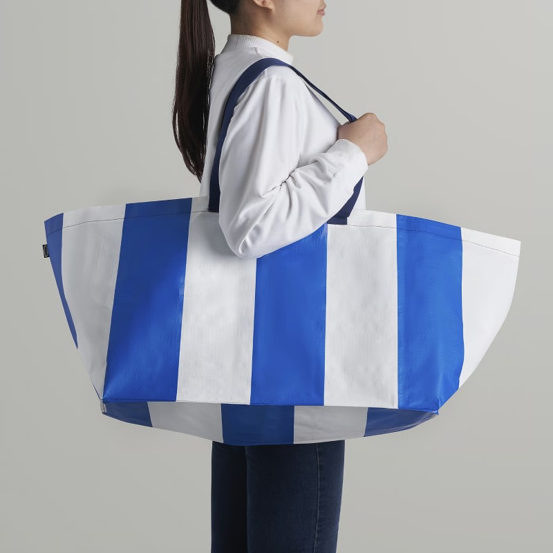 SACKKARRA セックシェラ キャリーバッグ - ホワイト/ブルー 37x57x39cm/71L