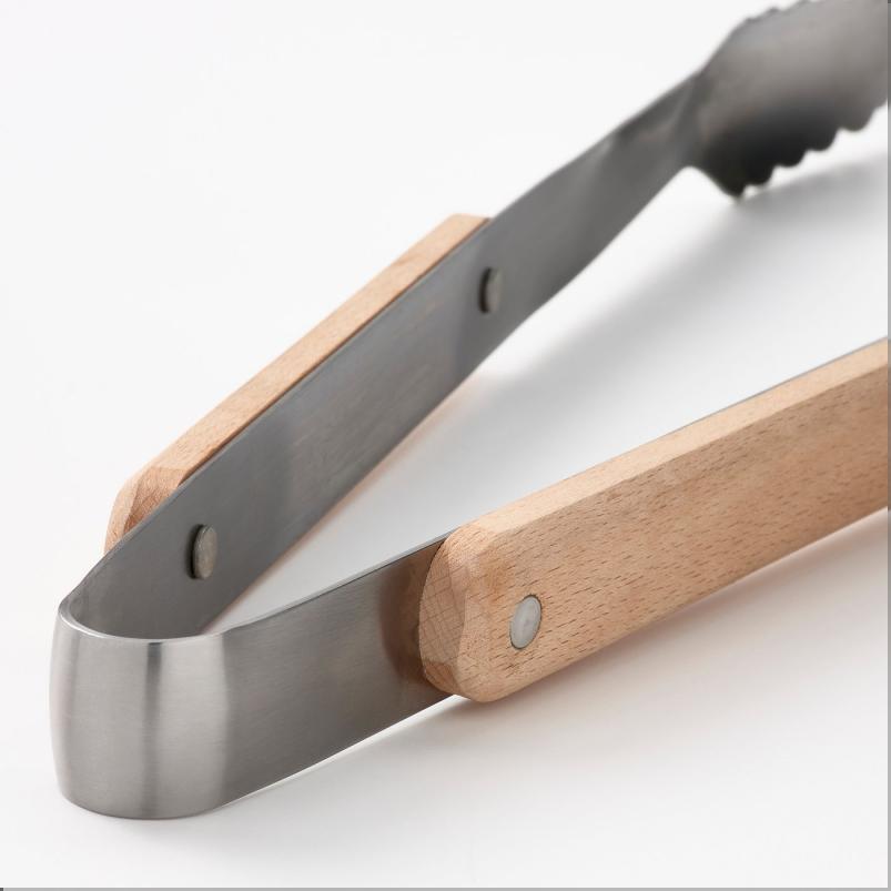 GRILLTIDER グリルティデル バーベキュー調理用ツール3点セット - ステンレススチール/ビーチ