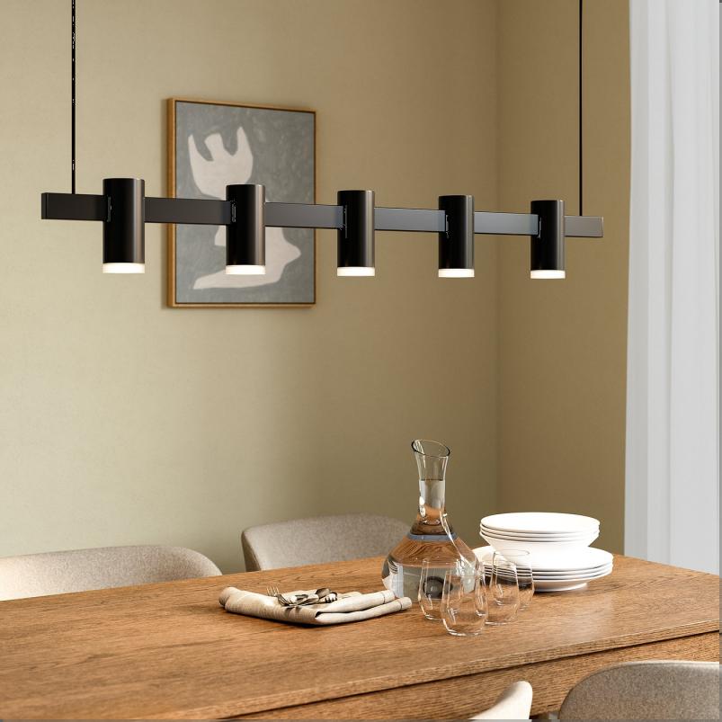 KRANSALG クランサリ ペンダントランプ ランプ5個付き - ブラック 113cm