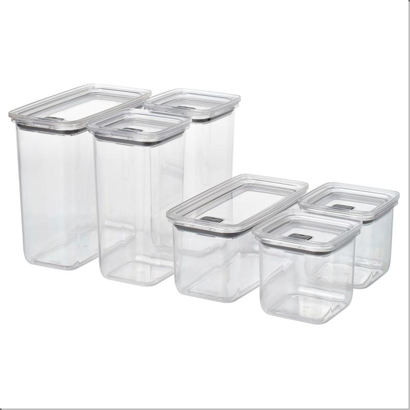 KORALLVIPPA コラルヴィッパ 乾燥食品用容器 ふた付き 6個セット - 透明