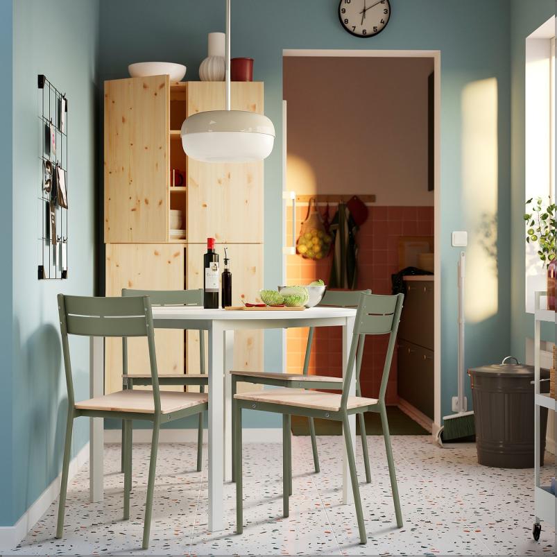 BUSLATT ブースレット チェア - グレーグリーン/パイン材