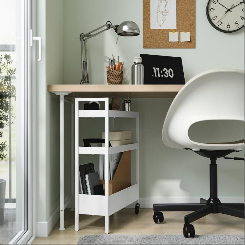 NISSAFORS ニッサフォース ワゴン - ホワイト 50.5x19x67 cm