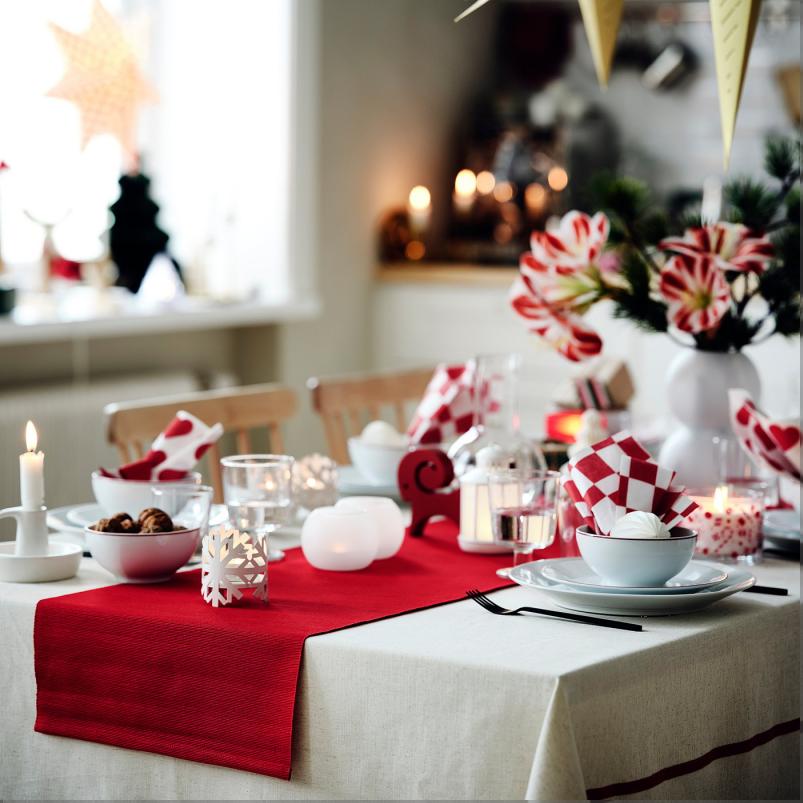 VINTERFINT ヴィンテルフィント テーブルランナー - レッド 35x130cm