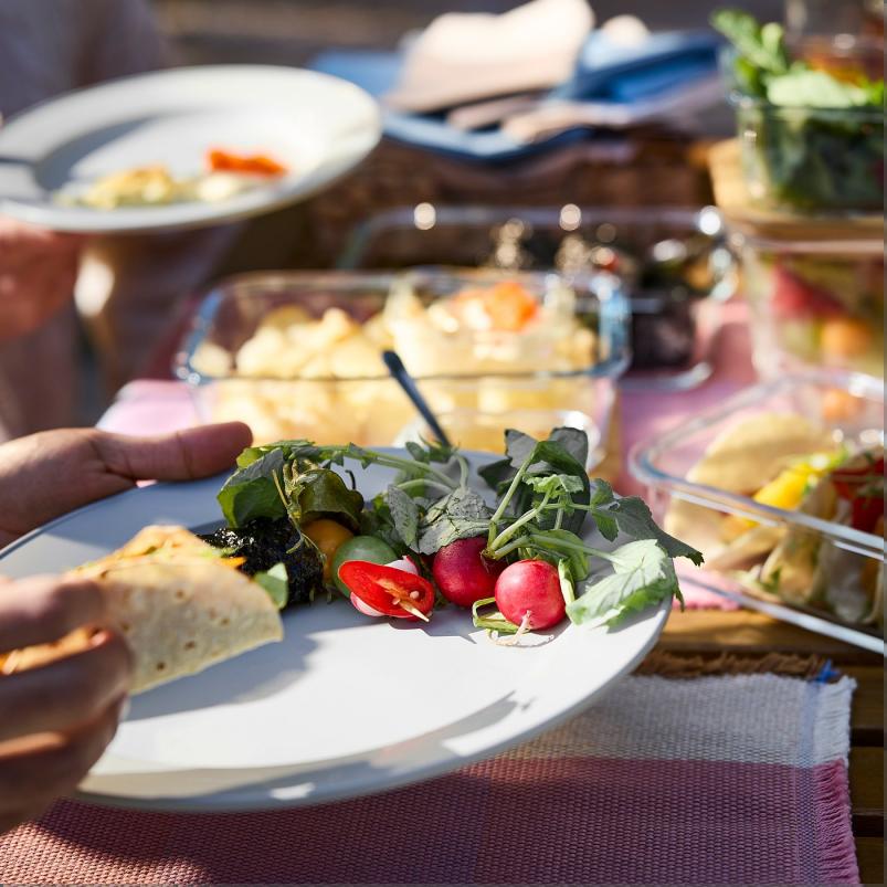 SIMKRABBA スィムクラッバ プレート - プラスチック/グリーングレー 27 cm