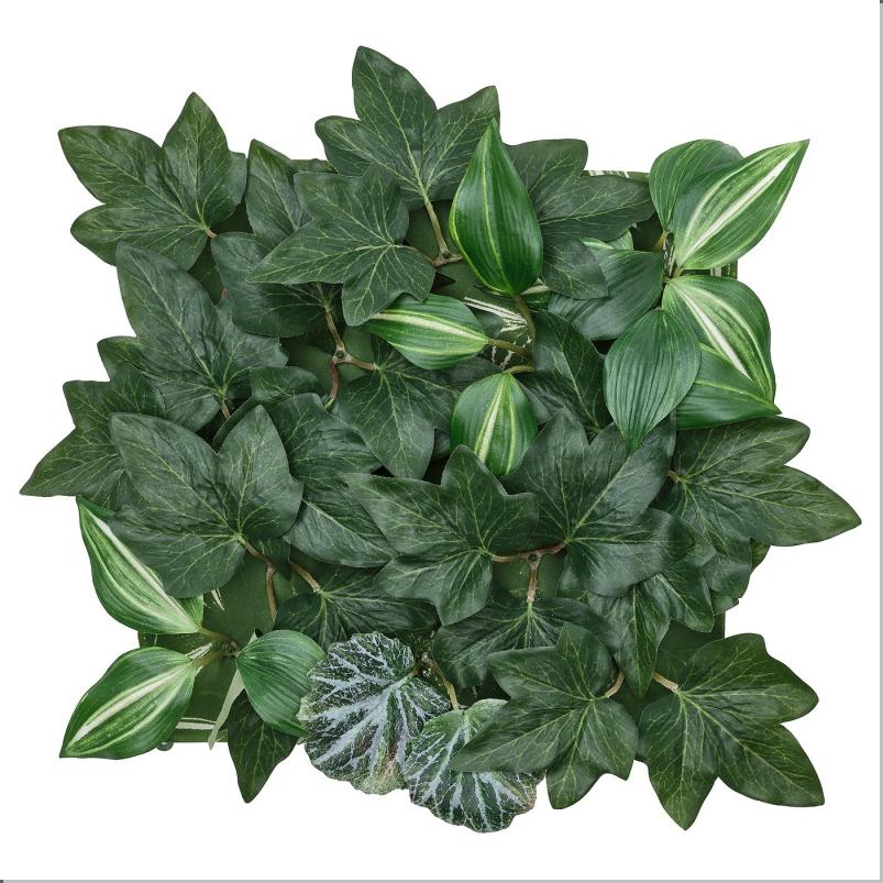 FEJKA フェイカ アートプラント - 壁取り付け型 室内/屋外用/木の葉 25x25cm