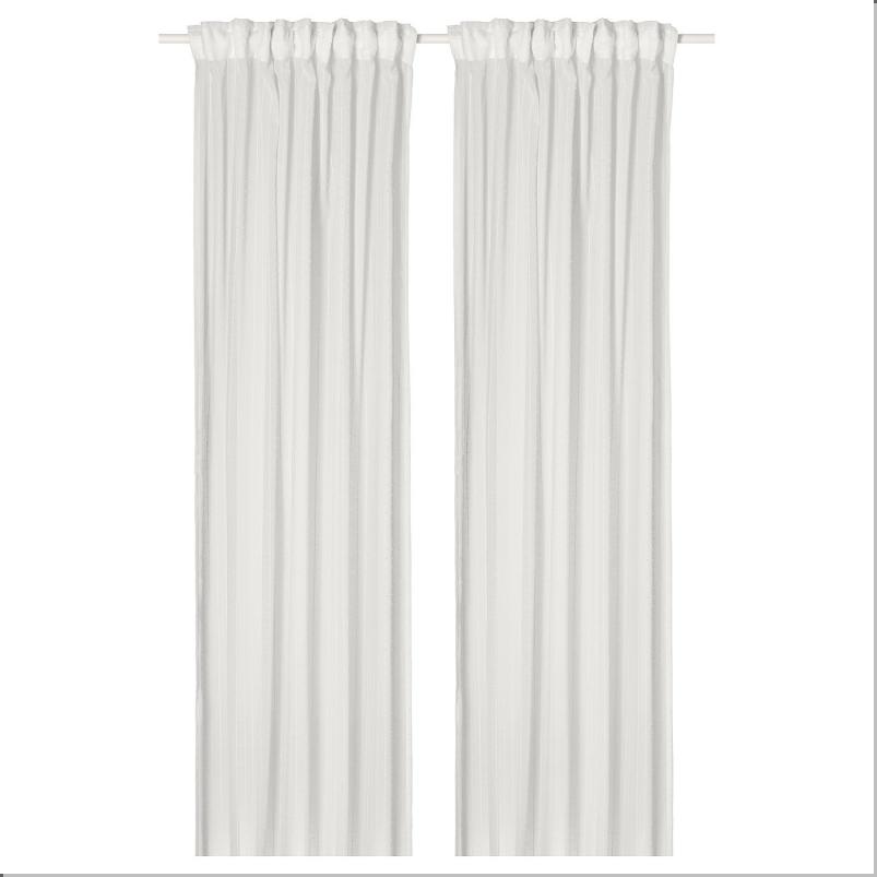 MATILDA マティルダ レースカーテン1組 - ホワイト/ヘディングテープ付き 145x250cm