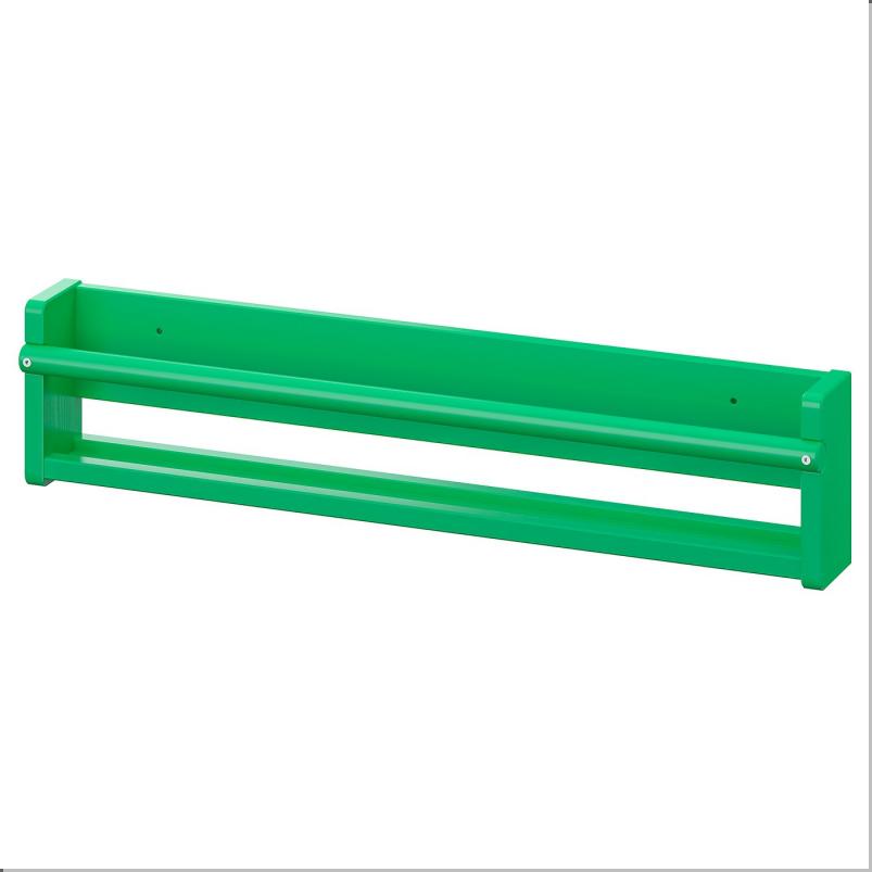 FLISAT フリサット ウォール収納 - グリーン 70x9x16 cm