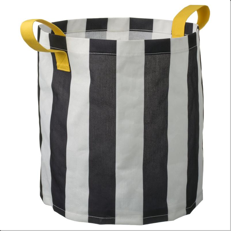 NICKY ニッキー 収納バッグ - ブラック ホワイト/ストライプ