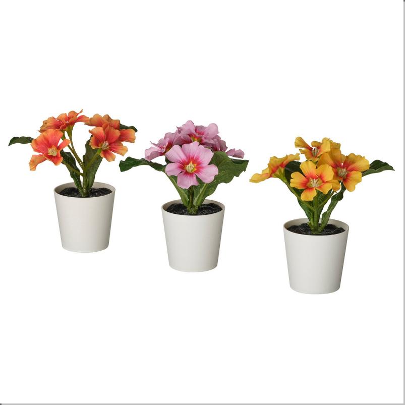 FEJKA フェイカ 人工観葉植物 - 室内/屋外用/プリムラ・アコーリス ミックスカラー 6cm