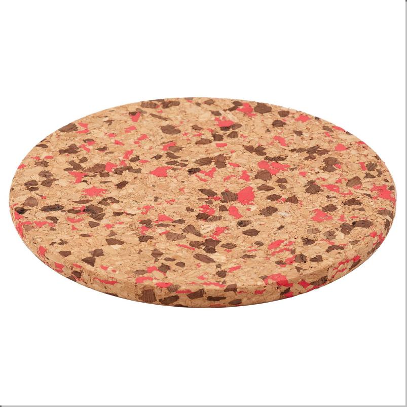 HEAT ヒート 鍋敷き - コルク 模様入り/ブライトレッド 19 cm