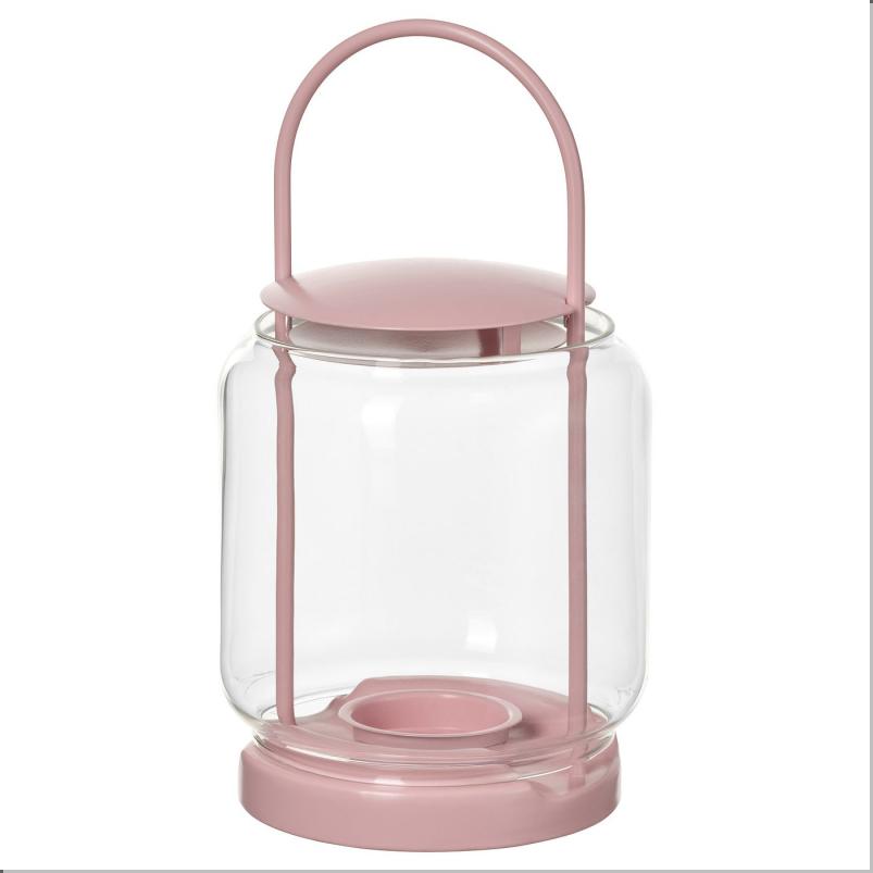 TOFSAND トフサンド ティーライト用ランタン 室内/屋外用 - ピンク 21cm