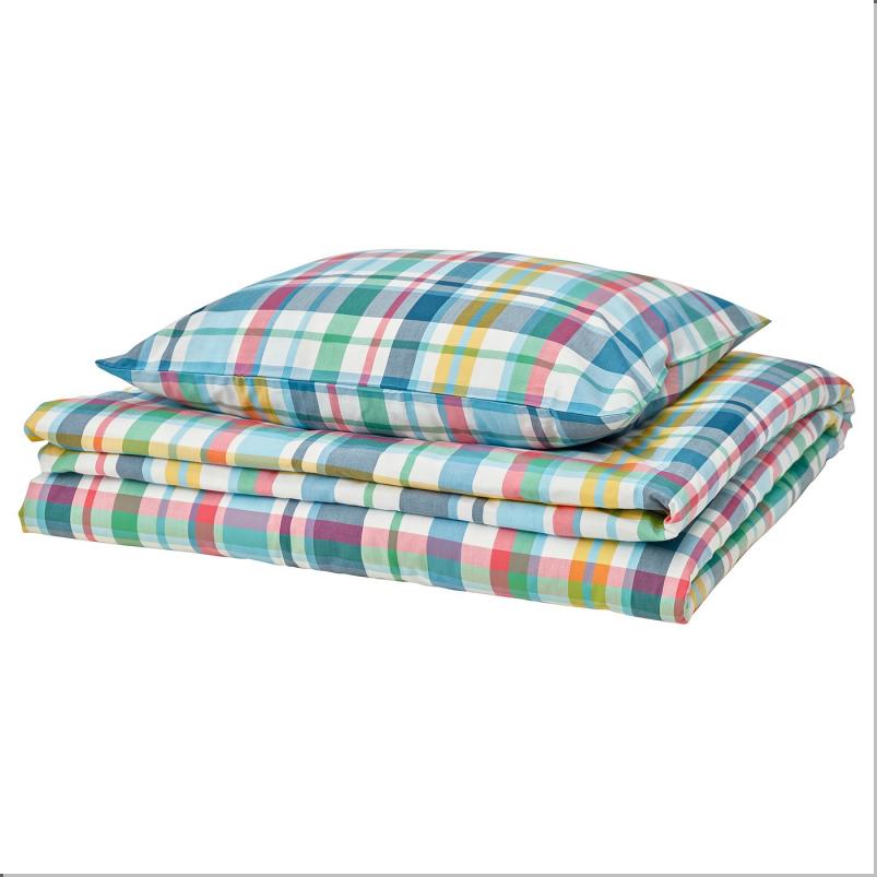 HOSTGENTIANA ホストゲンティアーナ 掛け布団カバー＆枕カバー - マルチカラー/チェック 150x200/50x60cm